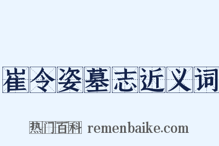 崔令姿墓志近义词是什么意思的图片